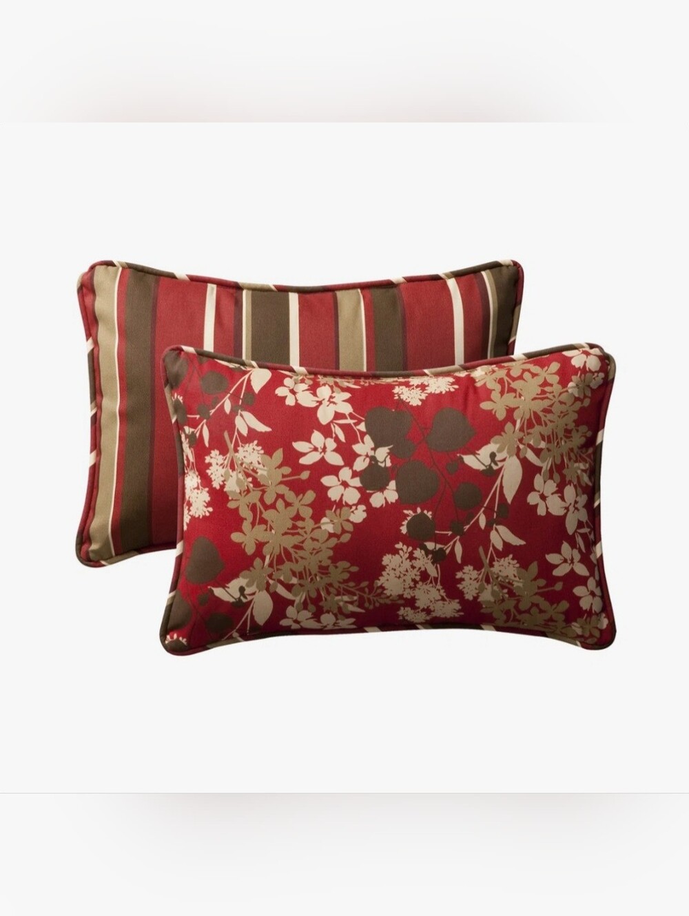 Set Of 2 Pillow Perfect Montifleuri Monserrat Outdoor/Indoor Throw Pillows NEW